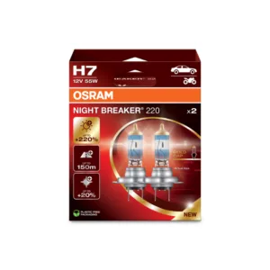 Osram Night BreakerÂ® 220, H7 pærer +220% mere lys (2 stk)