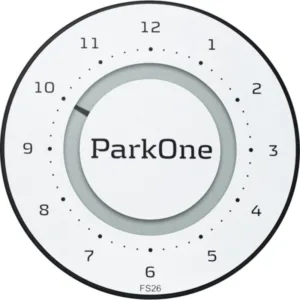 ParkOne 2 parkerings ur, Alpine White (FS26) fra Needit