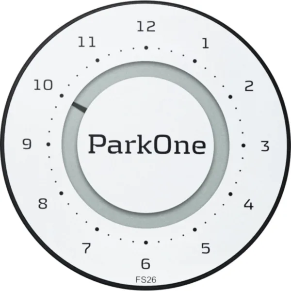 ParkOne 2 parkerings ur, Alpine White (FS26) fra Needit